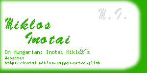 miklos inotai business card